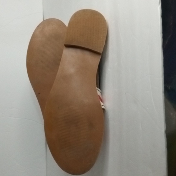 Modcloth Monte Carlo Cross Strap Sandals  size 11 Red/Beige/Black  Pre-owned - Picture 6 of 7